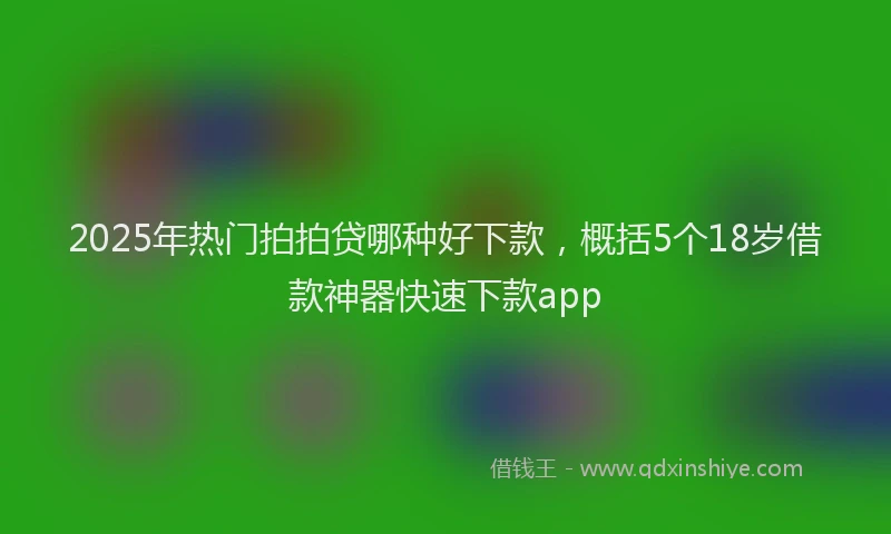 2025年热门拍拍贷哪种好下款，概括5个18岁借款神器快速下款app