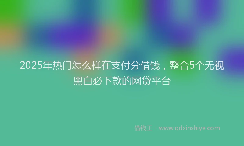 2025年热门怎么样在支付分借钱，整合5个无视黑白必下款的网贷平台