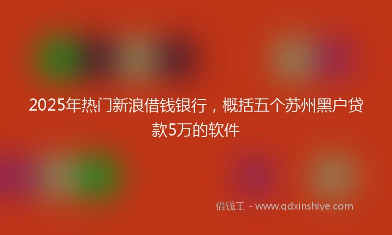 2025年热门新浪借钱银行，概括五个苏州黑户贷款5万的软件