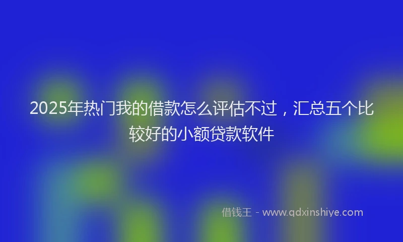 2025年热门我的借款怎么评估不过，汇总五个比较好的小额贷款软件