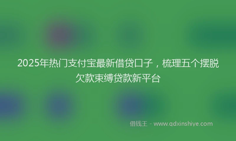 2025年热门支付宝最新借贷口子，梳理五个摆脱欠款束缚贷款新平台