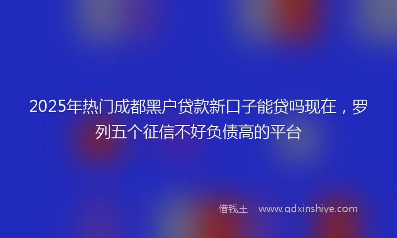 2025年热门成都黑户贷款新口子能贷吗现在，罗列五个征信不好负债高的平台
