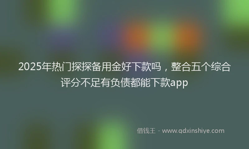 2025年热门探探备用金好下款吗，整合五个综合评分不足有负债都能下款app