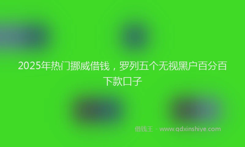 2025年热门挪威借钱，罗列五个无视黑户百分百下款口子
