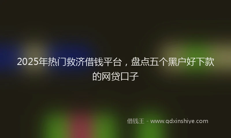 2025年热门救济借钱平台，盘点五个黑户好下款的网贷口子