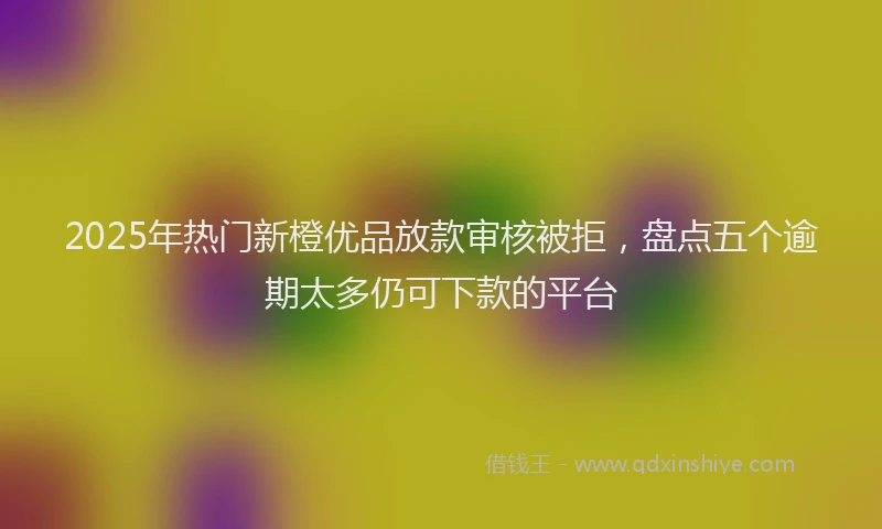2025年热门新橙优品放款审核被拒，盘点五个逾期太多仍可下款的平台
