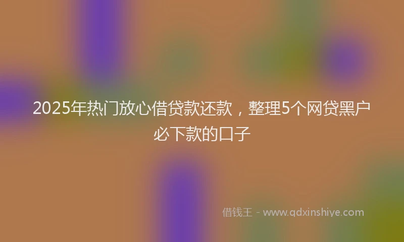 2025年热门放心借贷款还款，整理5个网贷黑户必下款的口子