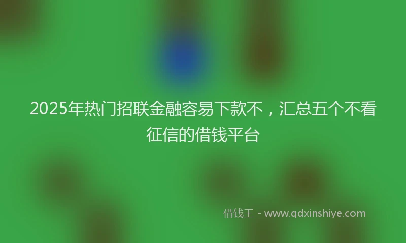 2025年热门招联金融容易下款不，汇总五个不看征信的借钱平台