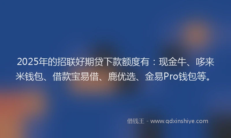 2025年的招联好期贷下款额度有：现金牛、哆来米钱包、借款宝易借、鹿优选、金易Pro钱包等。