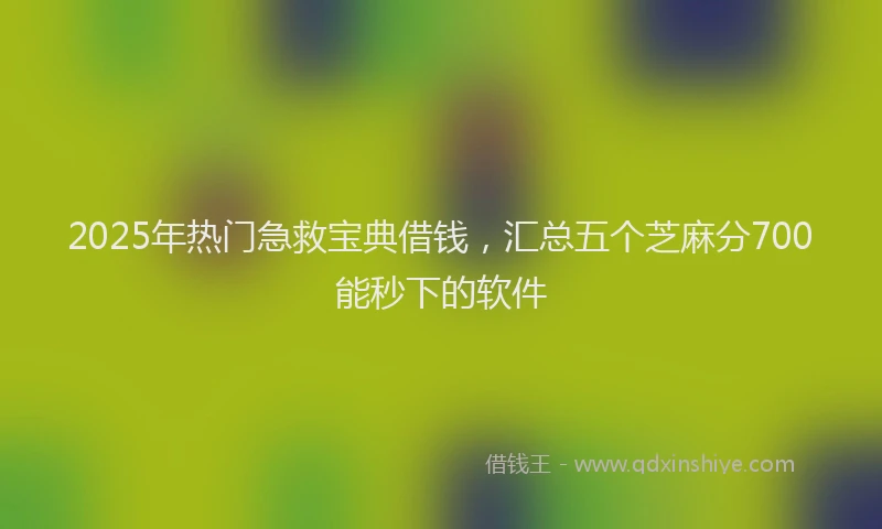 2025年热门急救宝典借钱，汇总五个芝麻分700能秒下的软件