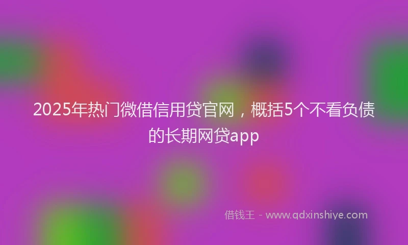 2025年热门微借信用贷官网，概括5个不看负债的长期网贷app
