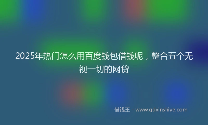 2025年热门怎么用百度钱包借钱呢，整合五个无视一切的网贷