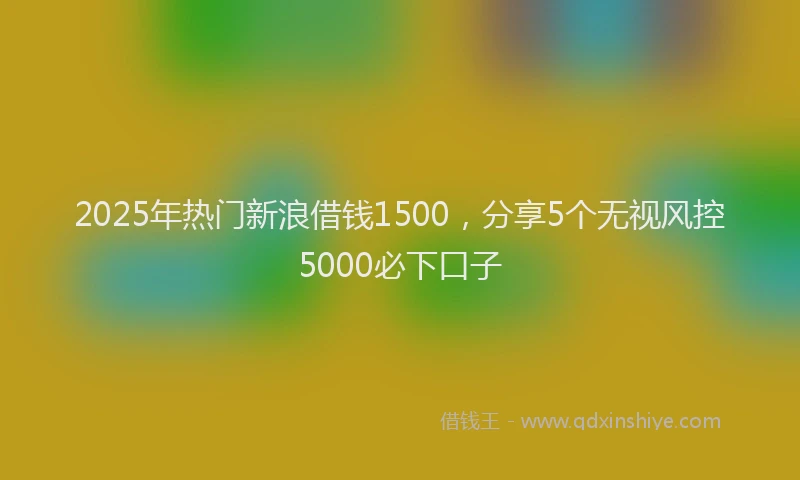 2025年热门新浪借钱1500，分享5个无视风控5000必下口子