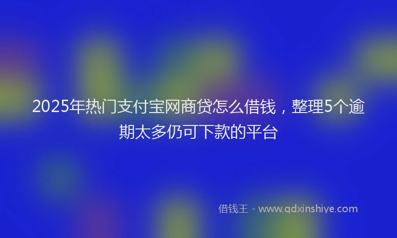 2025年热门支付宝网商贷怎么借钱，整理5个逾期太多仍可下款的平台