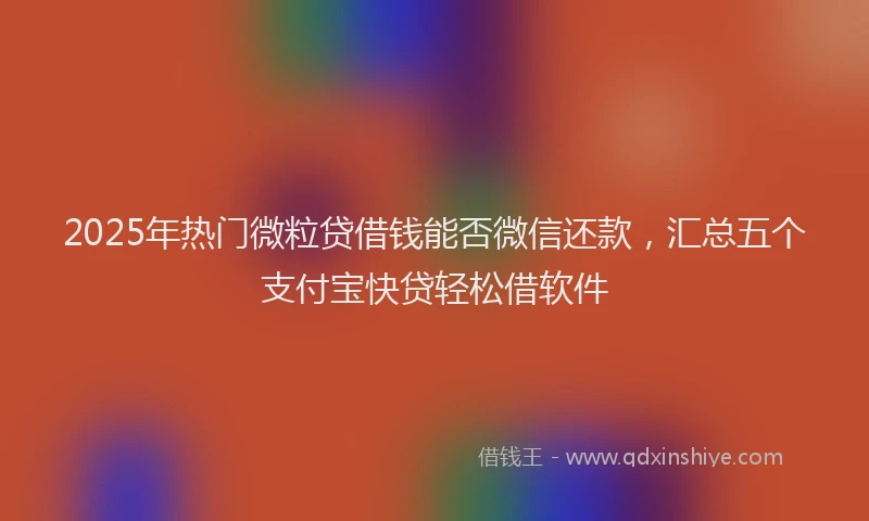 2025年热门微粒贷借钱能否微信还款，汇总五个支付宝快贷轻松借软件