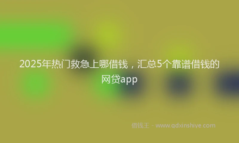 2025年热门救急上哪借钱，汇总5个靠谱借钱的网贷app