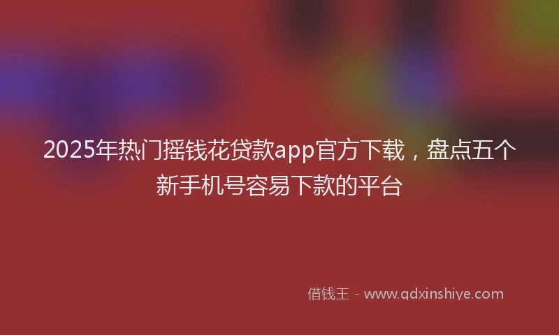 2025年热门摇钱花贷款app官方下载，盘点五个新手机号容易下款的平台