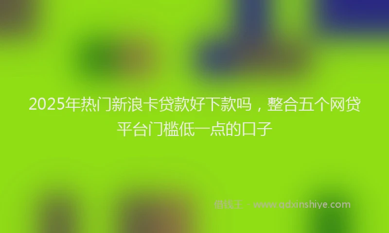 2025年热门新浪卡贷款好下款吗，整合五个网贷平台门槛低一点的口子