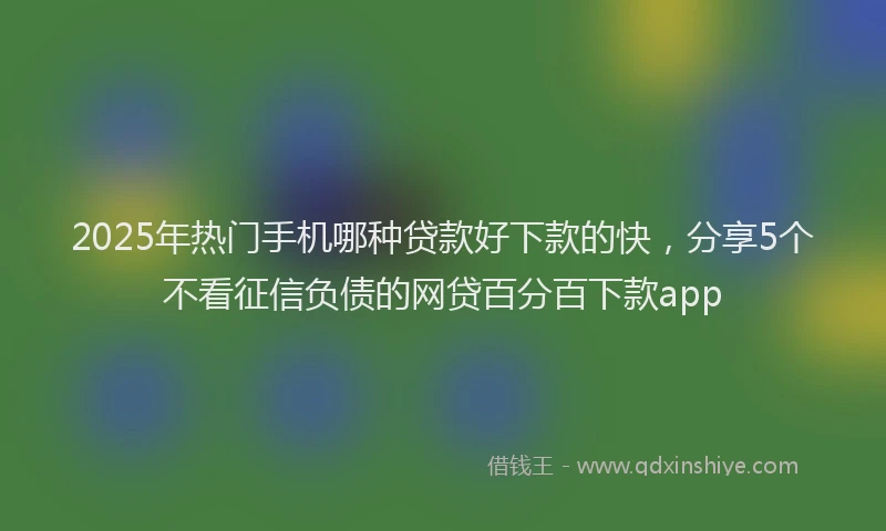 2025年热门手机哪种贷款好下款的快，分享5个不看征信负债的网贷百分百下款app