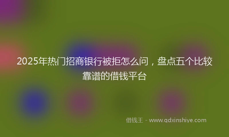2025年热门招商银行被拒怎么问，盘点五个比较靠谱的借钱平台