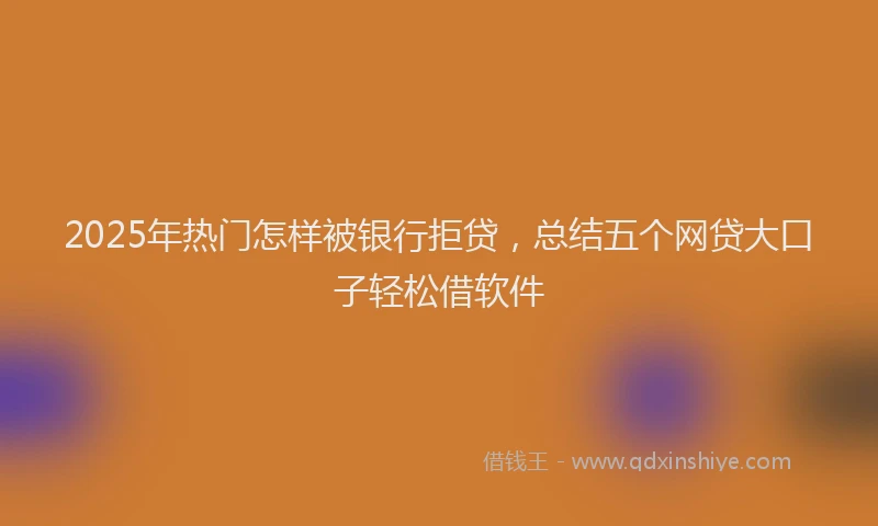 2025年热门怎样被银行拒贷，总结五个网贷大口子轻松借软件