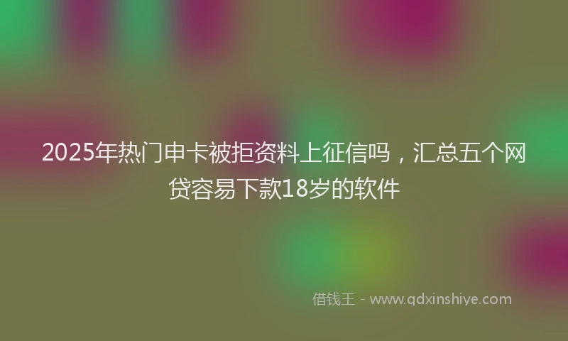 2025年热门申卡被拒资料上征信吗，汇总五个网贷容易下款18岁的软件