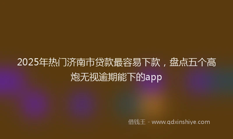 2025年热门济南市贷款最容易下款，盘点五个高炮无视逾期能下的app