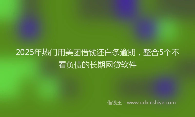 2025年热门用美团借钱还白条逾期，整合5个不看负债的长期网贷软件