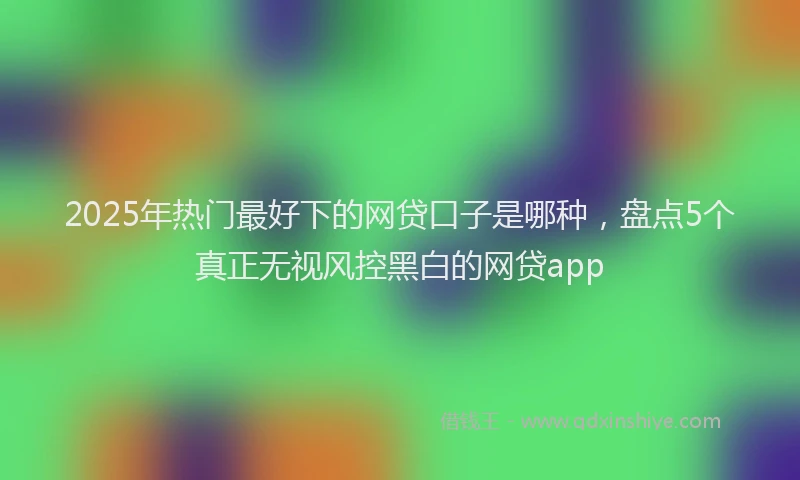 2025年热门最好下的网贷口子是哪种，盘点5个真正无视风控黑白的网贷app