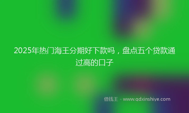 2025年热门海王分期好下款吗，盘点五个贷款通过高的口子