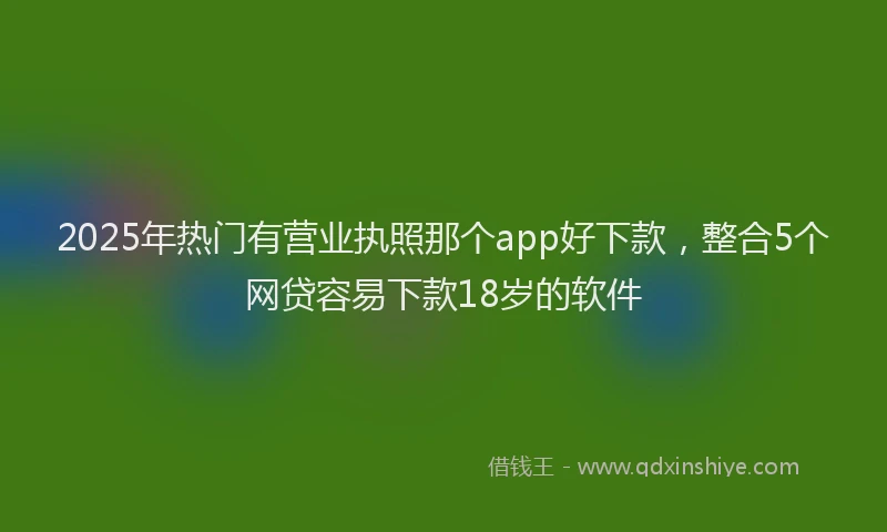 2025年热门有营业执照那个app好下款，整合5个网贷容易下款18岁的软件