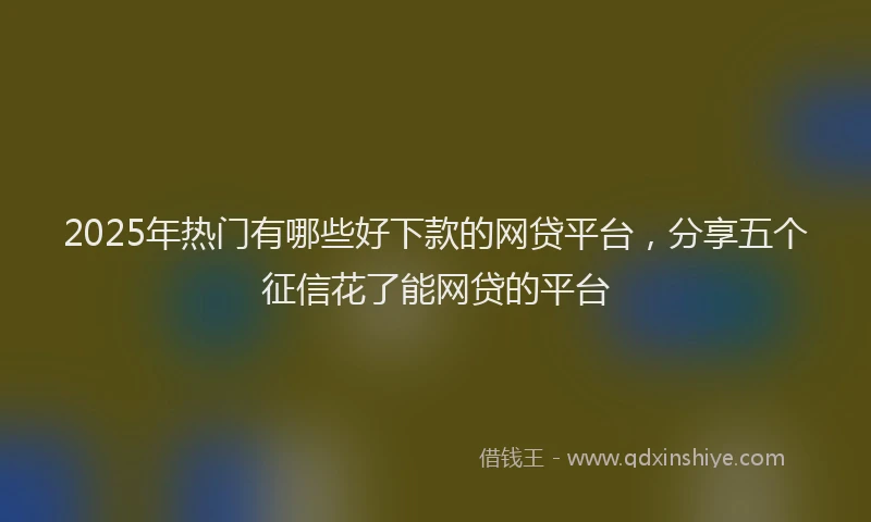 2025年热门有哪些好下款的网贷平台，分享五个征信花了能网贷的平台
