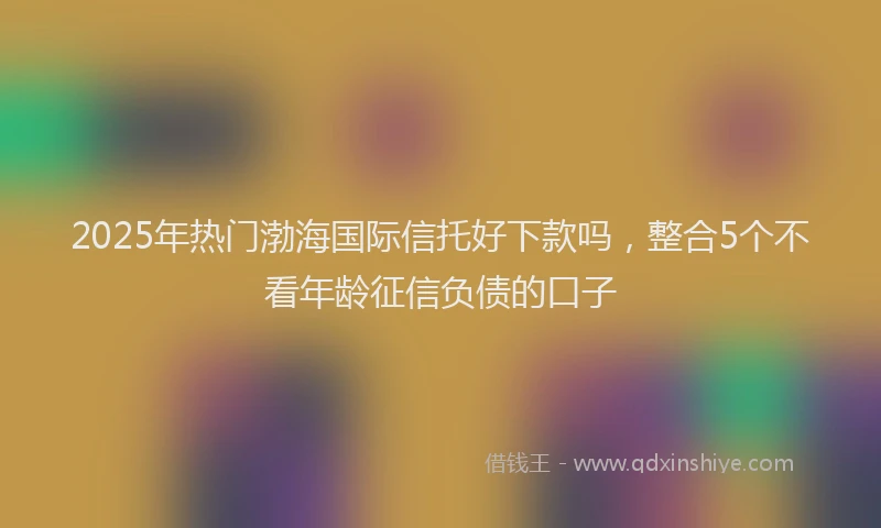 2025年热门渤海国际信托好下款吗，整合5个不看年龄征信负债的口子
