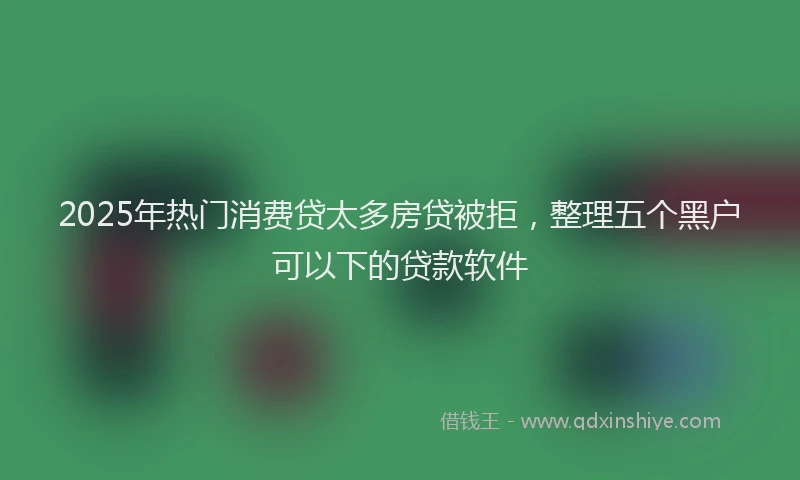 2025年热门消费贷太多房贷被拒，整理五个黑户可以下的贷款软件