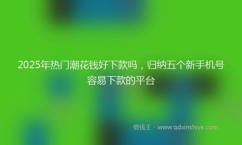 2025年热门潮花钱好下款吗，归纳五个新手机号容易下款的平台
