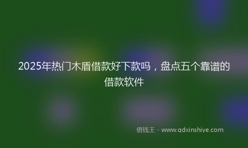 2025年热门木盾借款好下款吗，盘点五个靠谱的借款软件