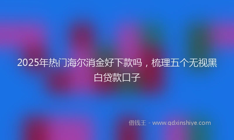 2025年热门海尔消金好下款吗，梳理五个无视黑白贷款口子
