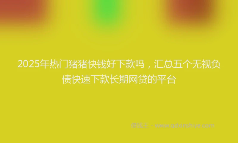 2025年热门猪猪快钱好下款吗，汇总五个无视负债快速下款长期网贷的平台