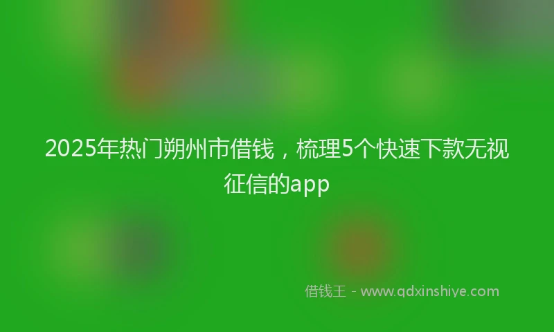 2025年热门朔州市借钱，梳理5个快速下款无视征信的app