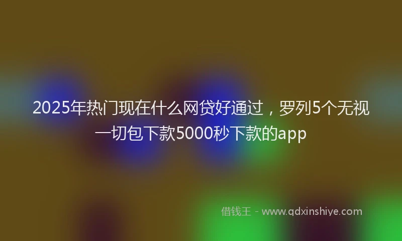 2025年热门现在什么网贷好通过，罗列5个无视一切包下款5000秒下款的app