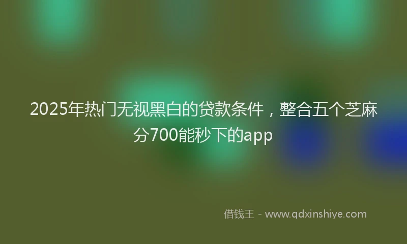 2025年热门无视黑白的贷款条件，整合五个芝麻分700能秒下的app