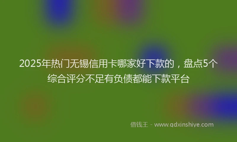 2025年热门无锡信用卡哪家好下款的，盘点5个综合评分不足有负债都能下款平台