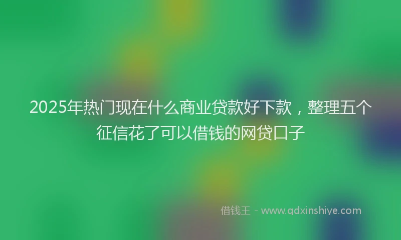 2025年热门现在什么商业贷款好下款，整理五个征信花了可以借钱的网贷口子