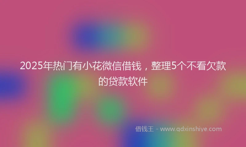 2025年热门有小花微信借钱，整理5个不看欠款的贷款软件