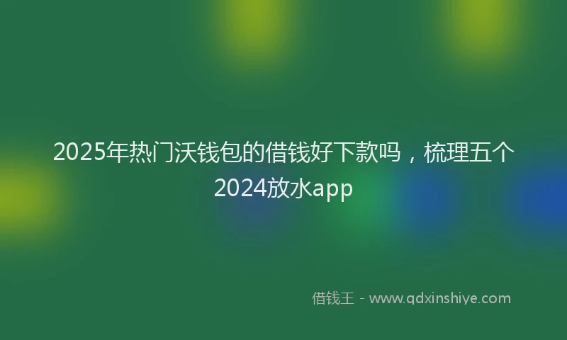 2025年热门沃钱包的借钱好下款吗，梳理五个2024放水app