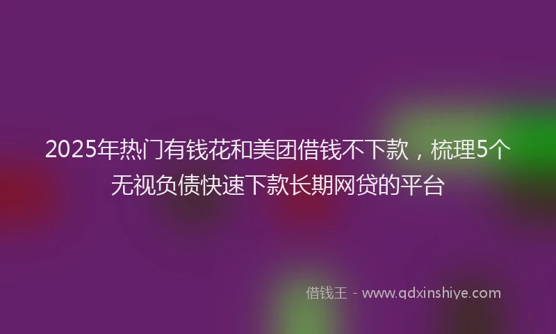 2025年热门有钱花和美团借钱不下款，梳理5个无视负债快速下款长期网贷的平台