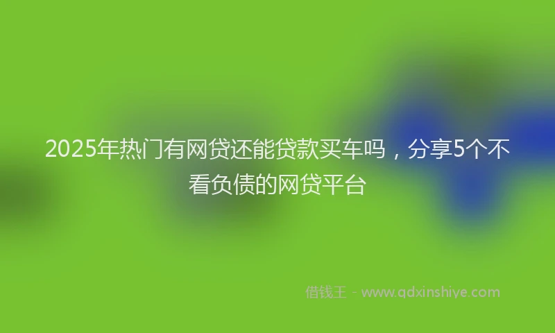 2025年热门有网贷还能贷款买车吗，分享5个不看负债的网贷平台