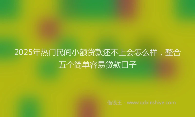 2025年热门民间小额贷款还不上会怎么样，整合五个简单容易贷款口子