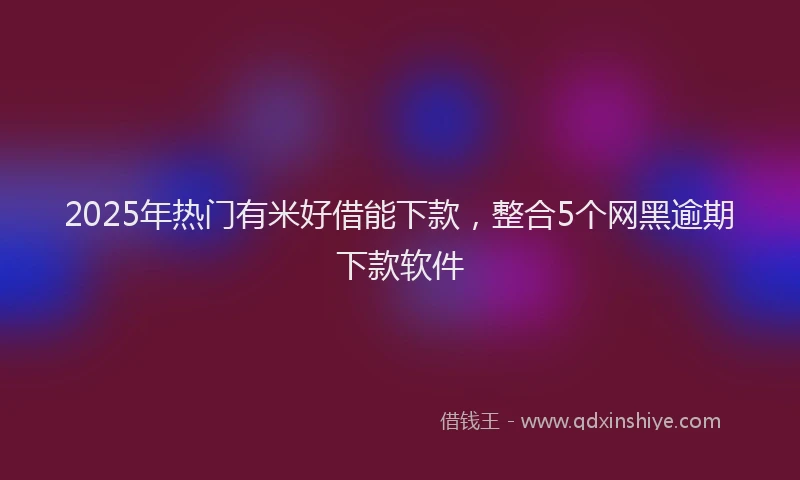 2025年热门有米好借能下款，整合5个网黑逾期下款软件