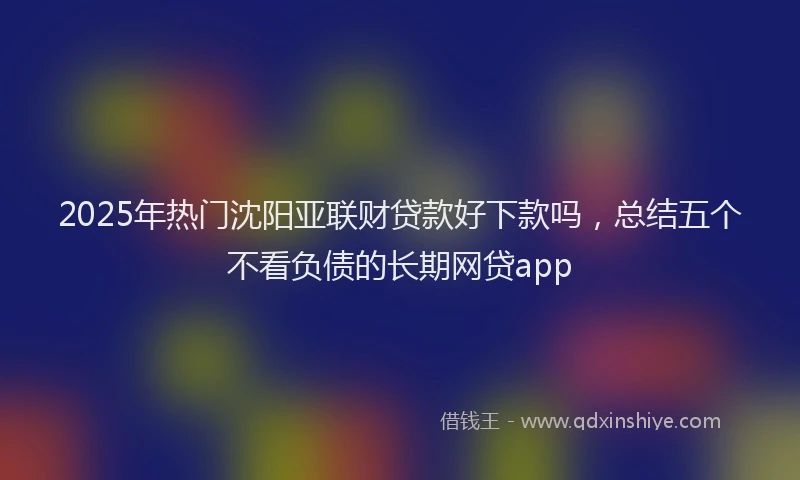 2025年热门沈阳亚联财贷款好下款吗，总结五个不看负债的长期网贷app